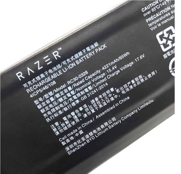 Original 4221mAh 65Wh Akku für Razer Blade 15 RZ09-03286N22-R3N1 Original 4221mAh 65Wh Akku für Razer Blade 15 RZ09-03286N22-R3N1