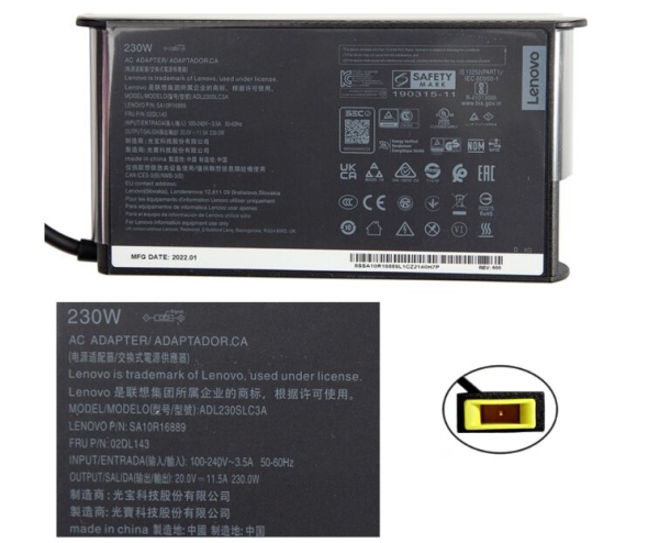 Original 230W Lenovo ThinkPad P15v Gen 3 21D80023AU Netzteil + Frei Ladekabel Original 230W Lenovo ThinkPad P15v Gen 3 21D80023AU Netzteil + Frei Ladekabel