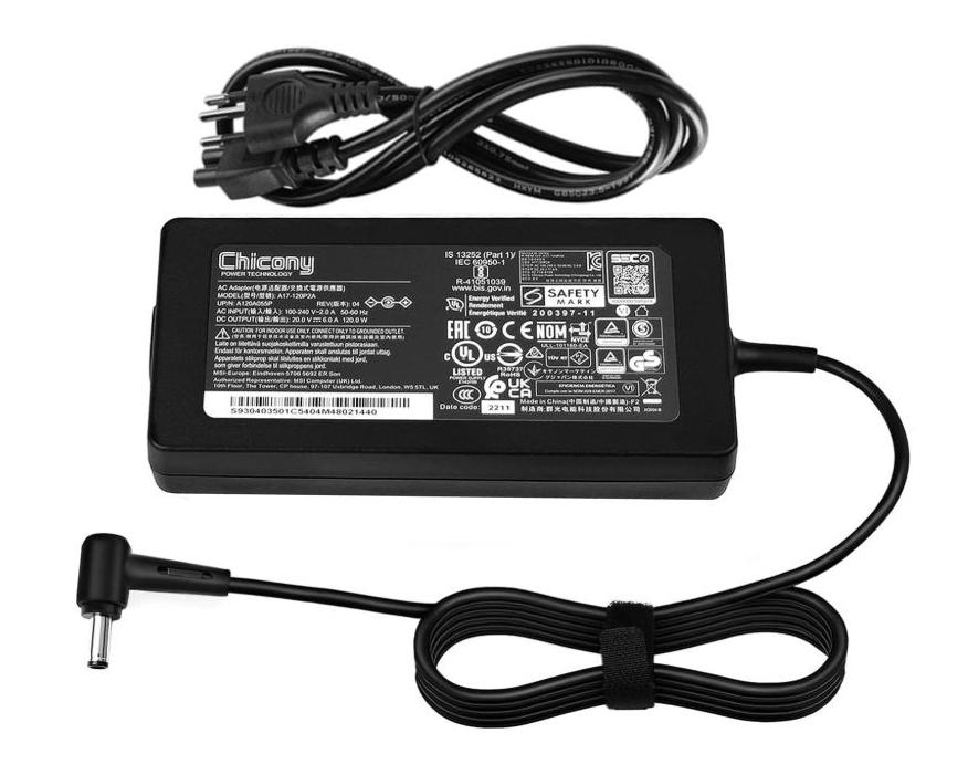 Original 20V 6A 120W MSI Thin GF63 12VE-068US Netzteil Ladegerät + Ladekabel