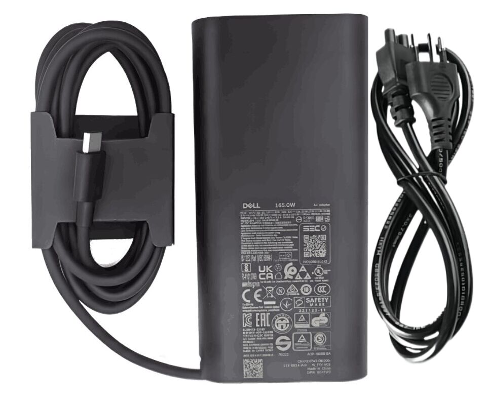 Original 165W USB-C Dell LA165PM210 Netzteil + Frei Ladekabel