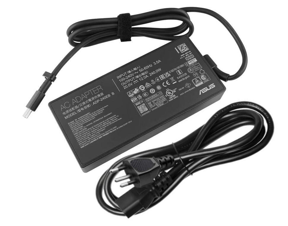 Original 20V 12A 240W Asus ROG Zephyrus G16 GU605MI-QP196X Rectangle Conn Netzteil + Ladekabel