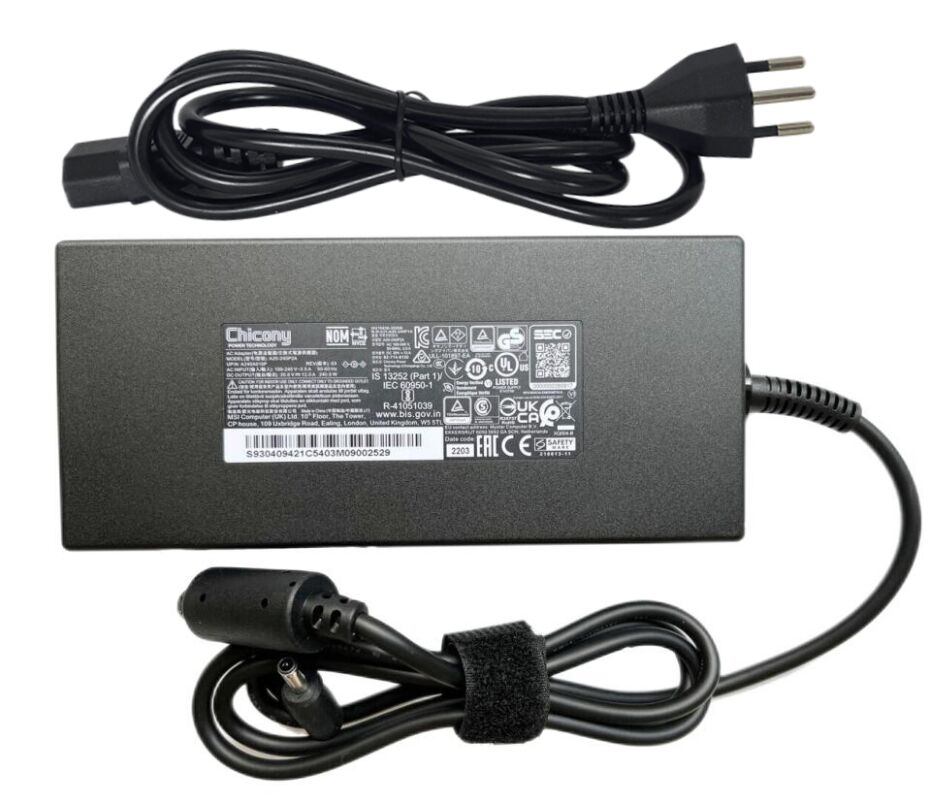 Original 20V 12A 240W MSI Creator M16 A12UE Netzteil + Frei Ladekabel