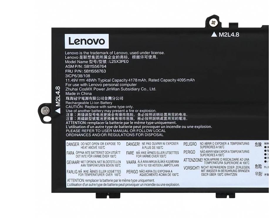 Original 4178mAh 48Wh Lenovo L25X3PE0 Akku Original 4178mAh 48Wh Lenovo L25X3PE0 Akku
