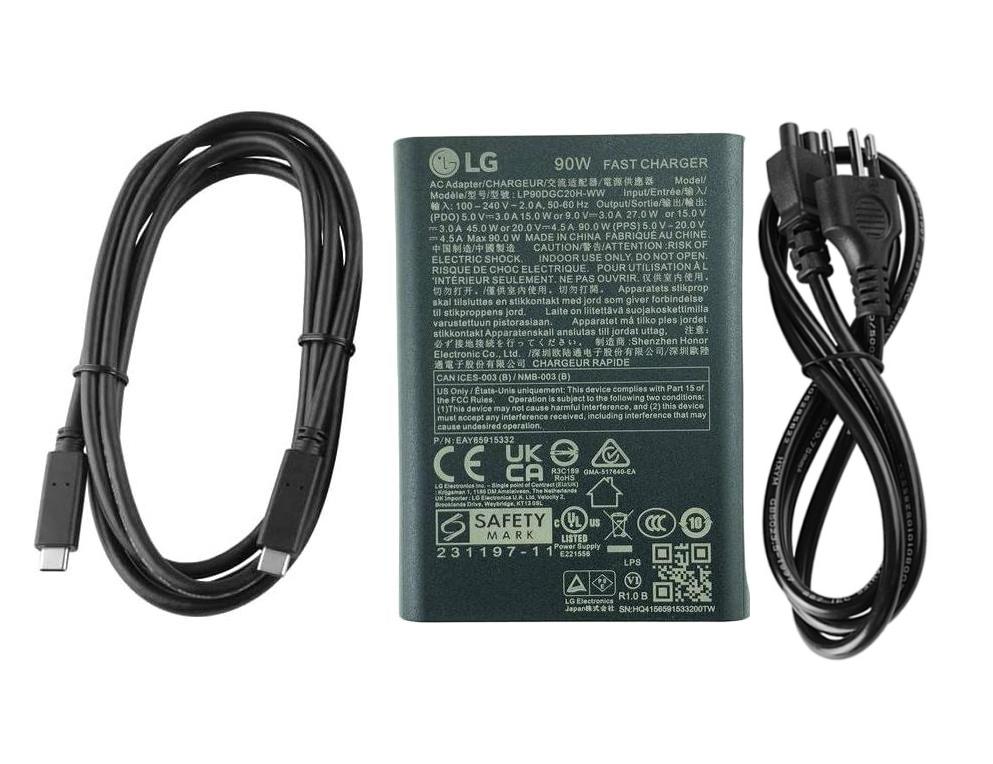 Original 90W USB-C LG Ultra 16 16U70Q-G.AA76B Netzteil Ladegerät + Ladekabel Original 90W USB-C LG Ultra 16 16U70Q-G.AA76B Netzteil Ladegerät + Ladekabel