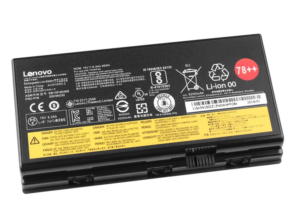Original 78++ 6400mAh 96Wh Akku für Lenovo SB10F46468